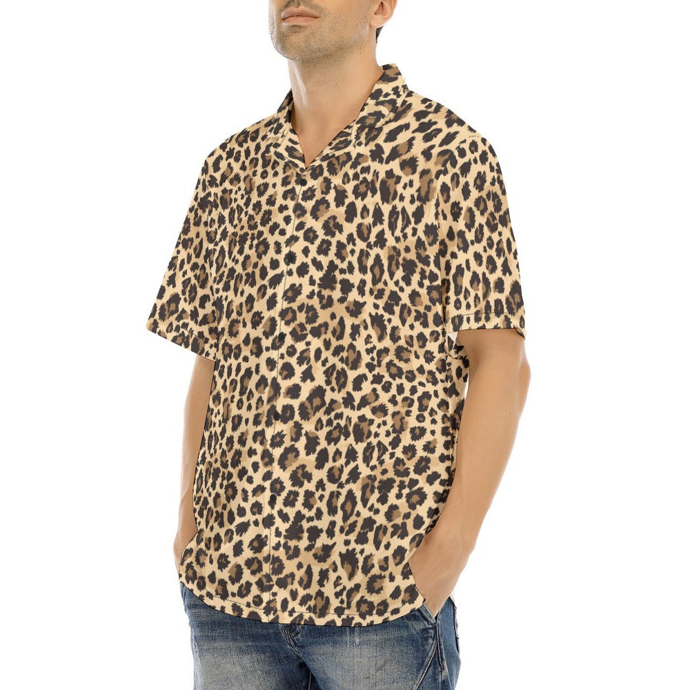 Animal Print - Cheetah - Men's Hawaiian Button Up Shirt