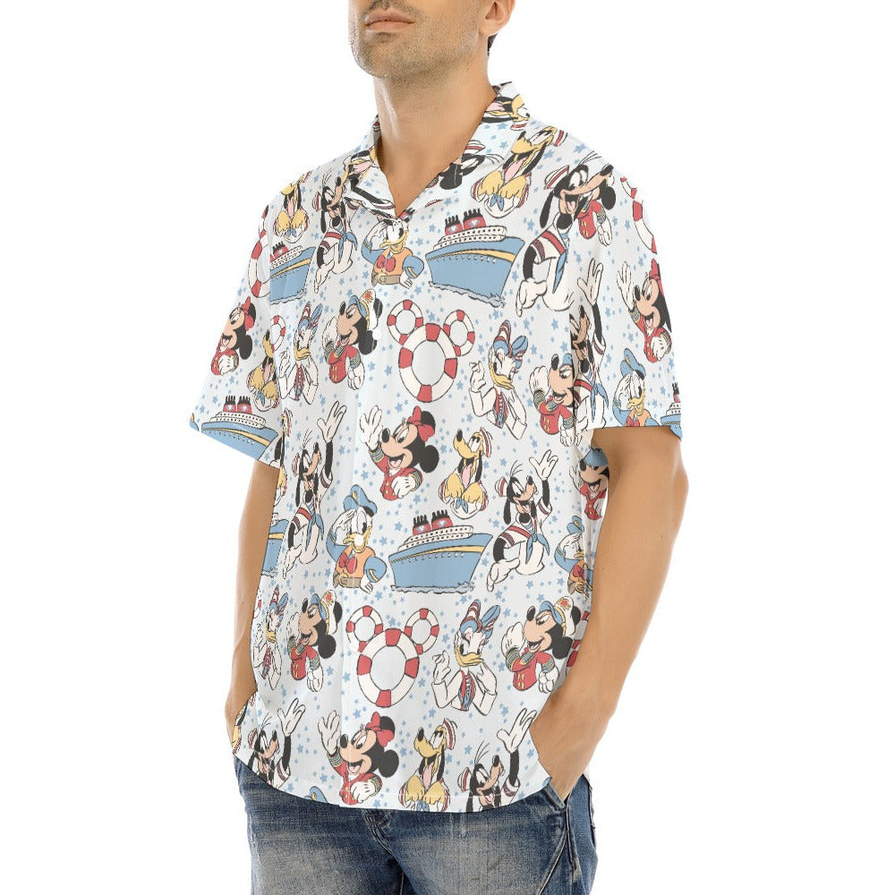 Sailor Cruise Stars - Men's Hawaiian Button Up Shirt