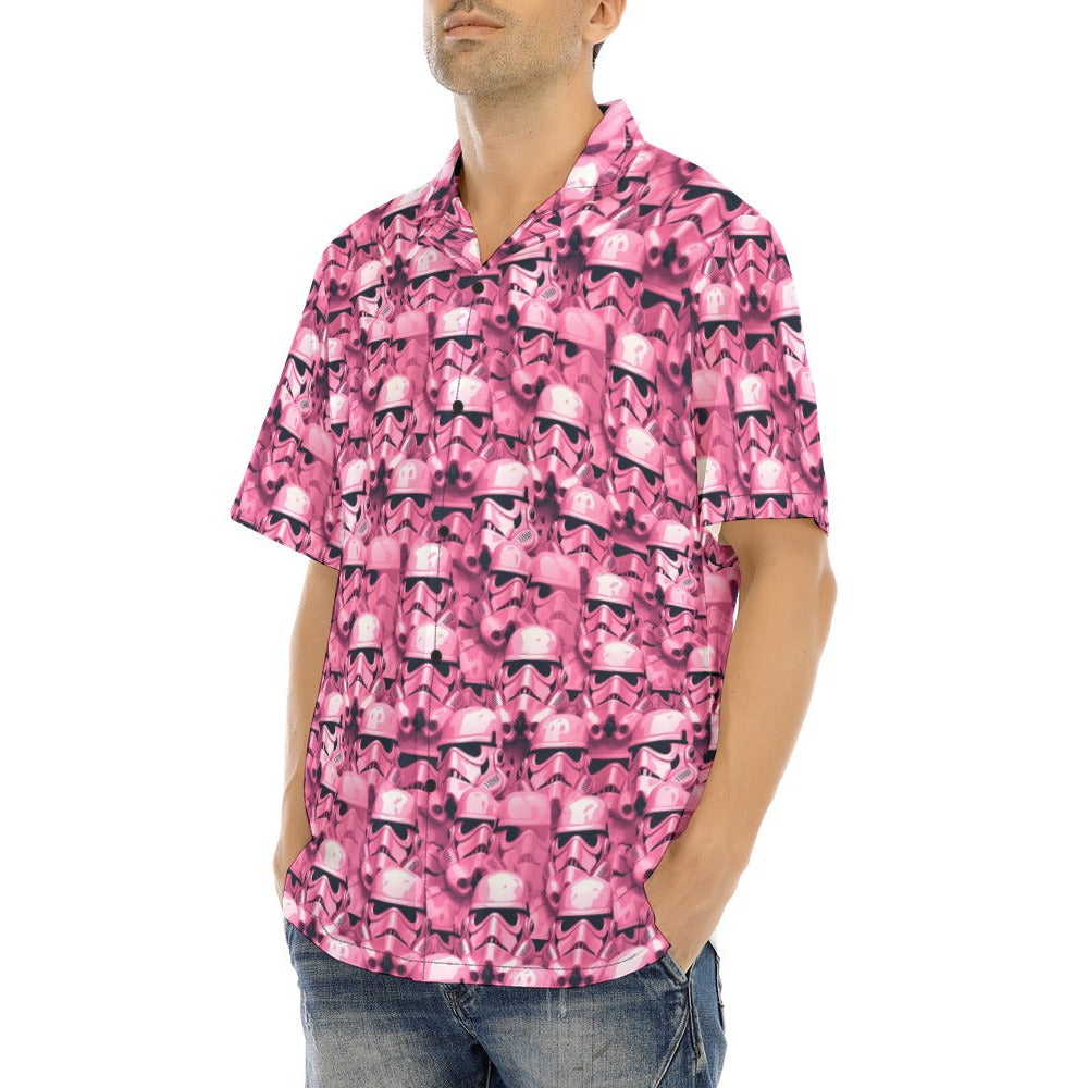 Pink Helmet Battalion - Men's Hawaiian Button Up Shirt