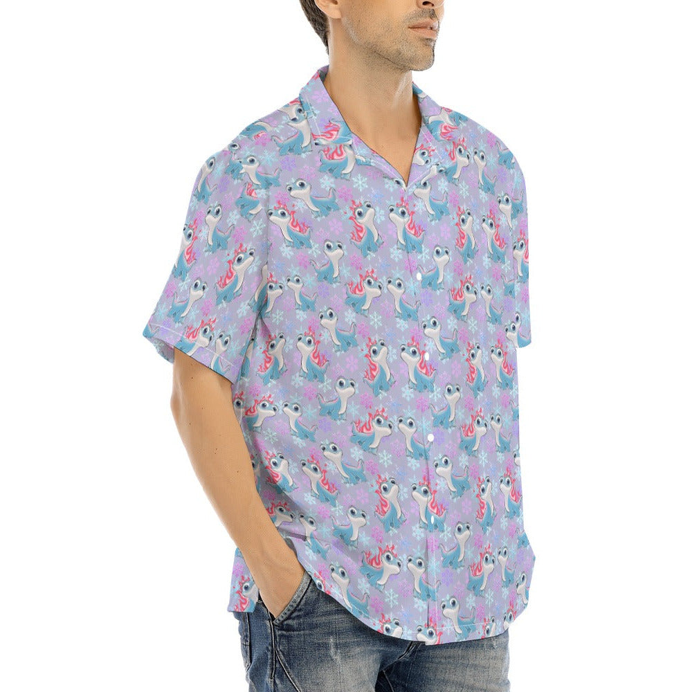 Bruni the Fire Spirit - Men's Hawaiian Button Up Shirt