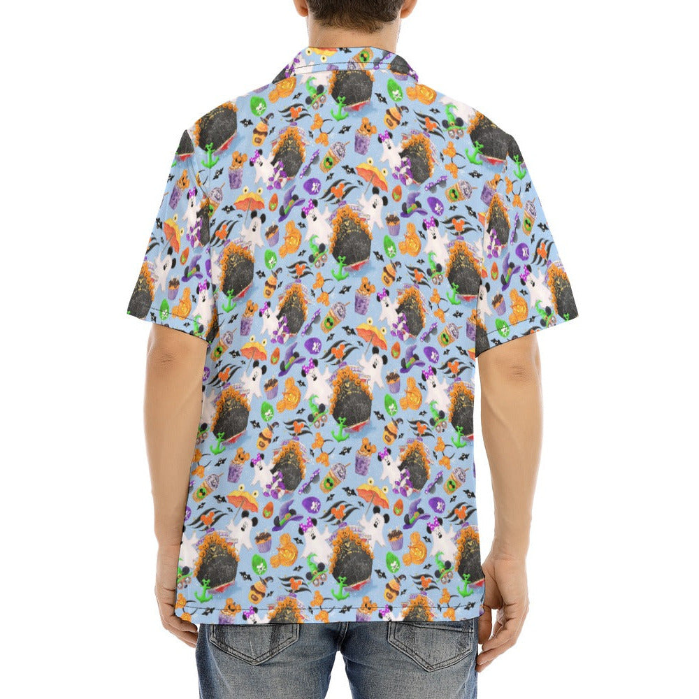Halloween On The High Seas - Men's Hawaiian Button Up Shirt