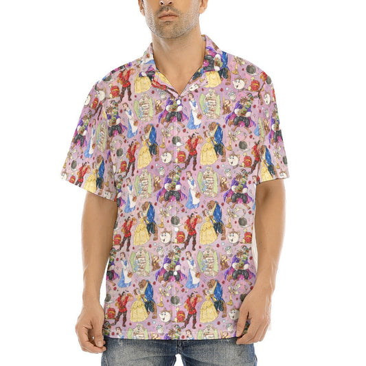Enchanted Tale Sketch - Men's Hawaiian Button Up Shirt