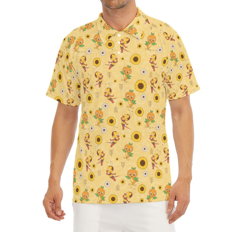 Cheerful Bee & Citrus Bird - Men's Polo Shirt