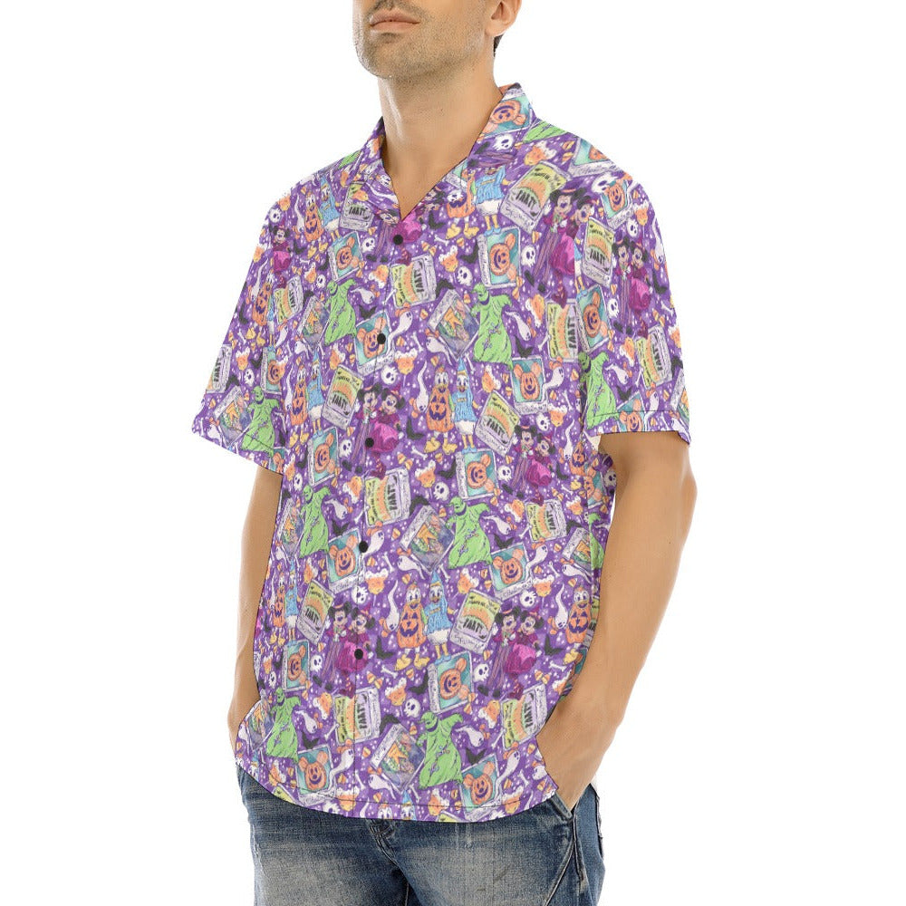 Not So Scary Halloween Party - Men's Hawaiian Button Up Shirt