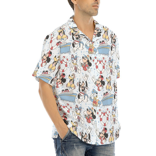 Sailor Cruise Stars - Men's Hawaiian Button Up Shirt