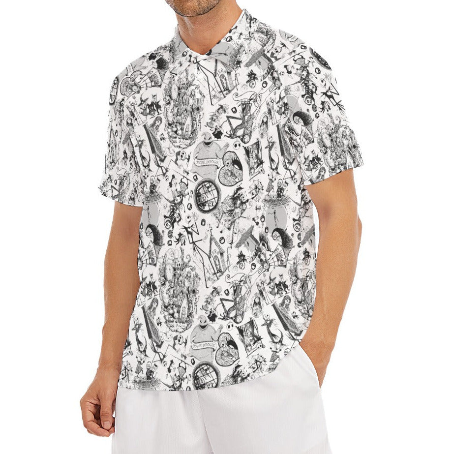 Nightmare Halloween Sketches - Men's Polo Shirt
