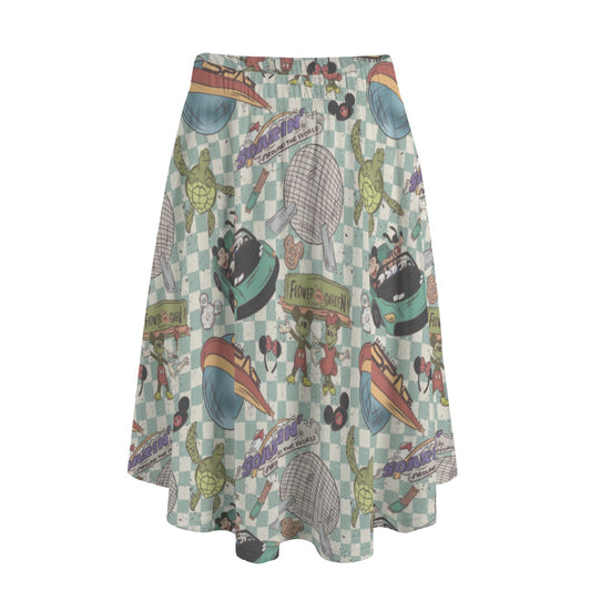 Hand Drawn EC - Women's Pocket Midi Skirt