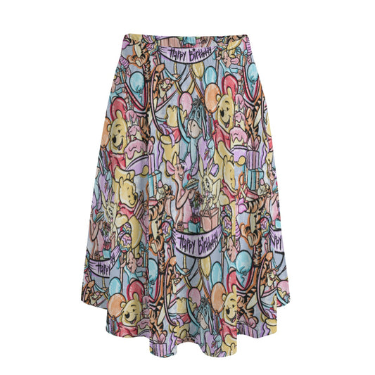 Birthday Bash in the Woods - Women's Pocket Midi Skirt