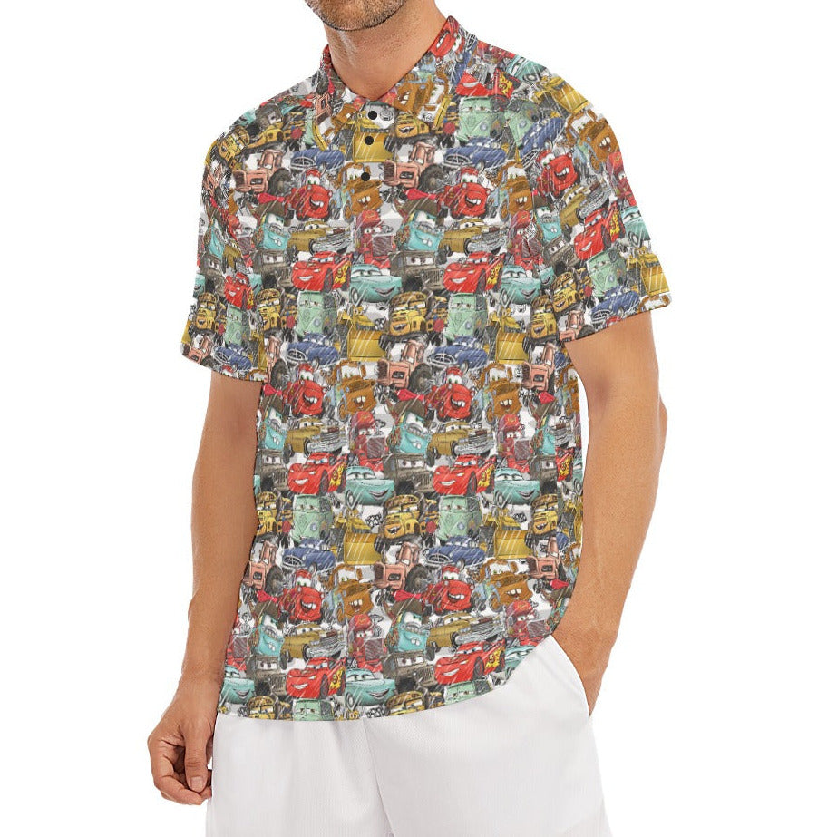 Racing Legends Sketch - Men's Polo Shirt
