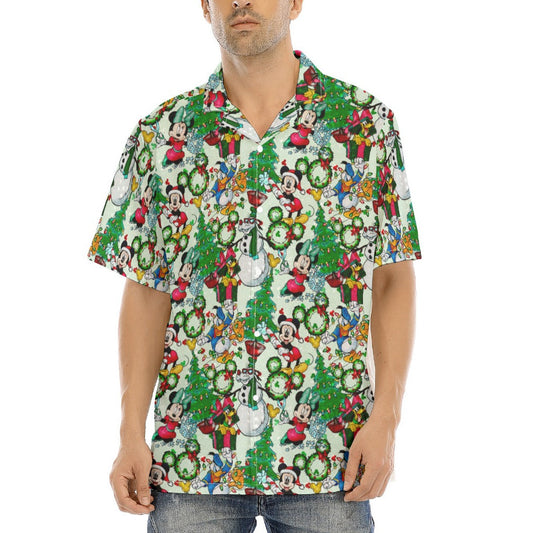 Mouse Friends Christmas Decorations - Men's Hawaiian Button Up Shirt