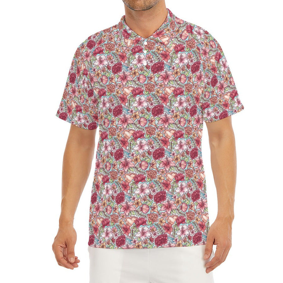 Fairytale Florals – Island Princess - Men's Polo Shirt