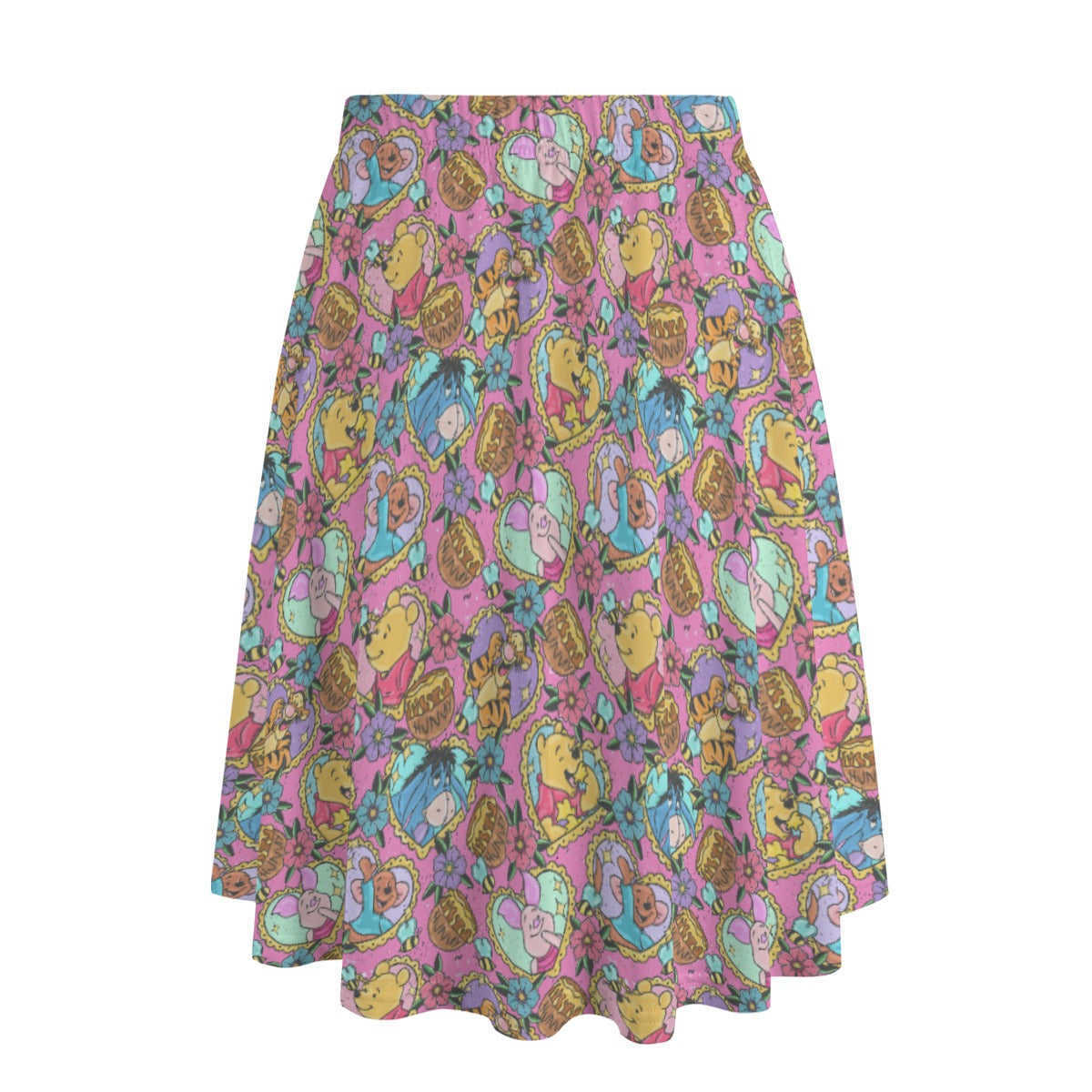 Tattoo Hearts Woodland Friends - Women's Pocket Midi Skirt