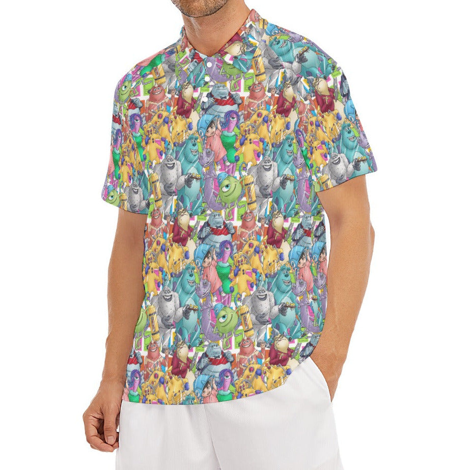 Monster Mayhem Sketched - Men's Polo Shirt