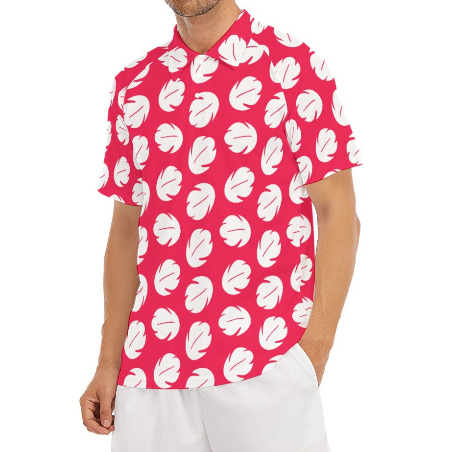 Island Leaf Print - Men's Polo Shirt