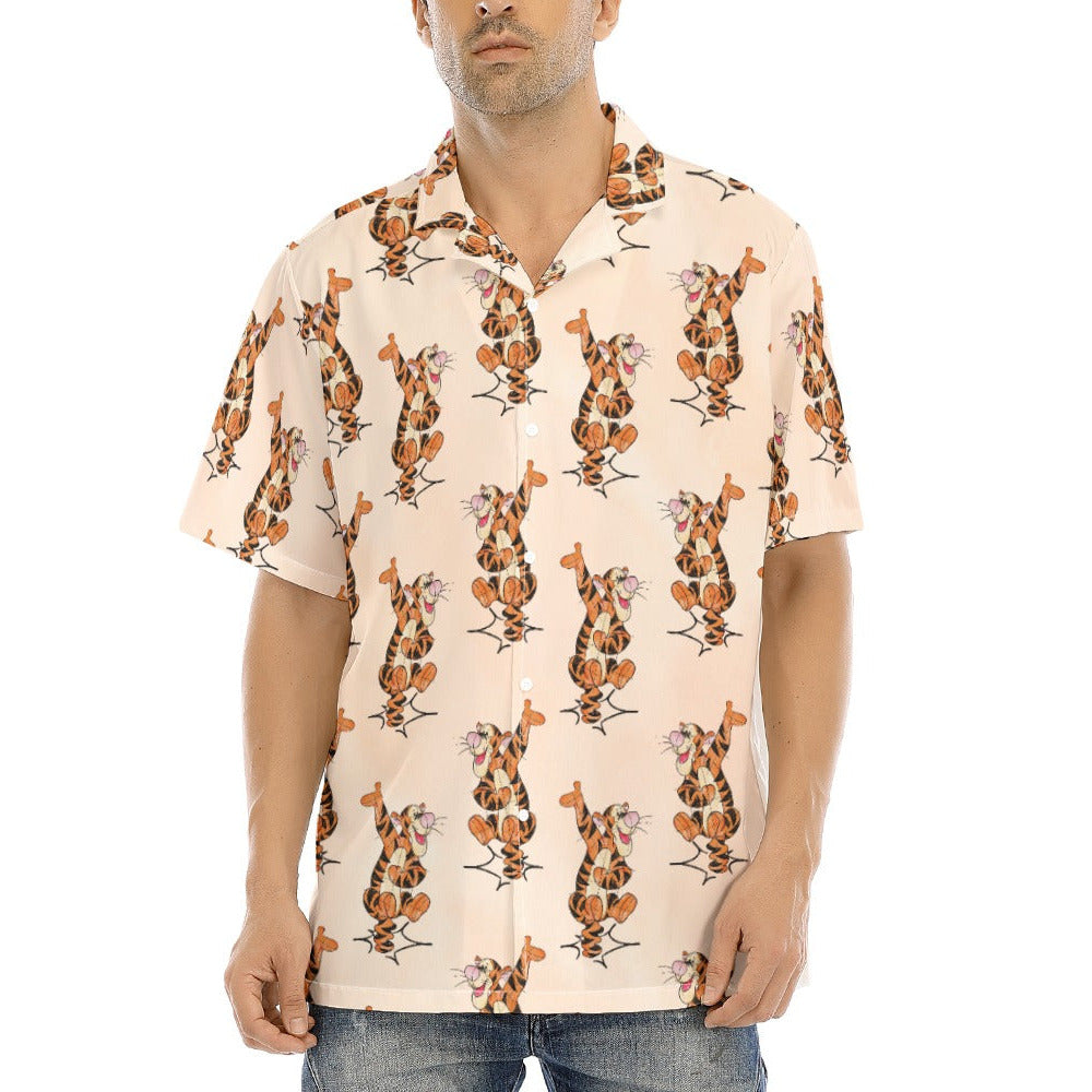 Sketched Bouncing Buddy - Men's Hawaiian Button Up Shirt