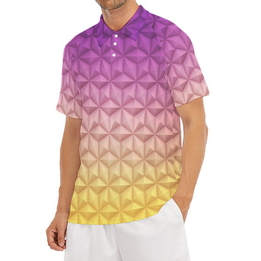 Geometric Spaceship Sphere - Men's Polo Shirt
