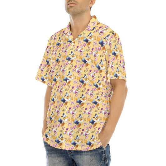 Feisty Marathon Match-Up - Men's Hawaiian Button Up Shirt