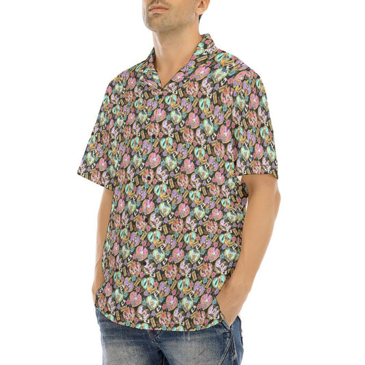 Tattoo Hearts Classic Crew - Men's Hawaiian Button Up Shirt