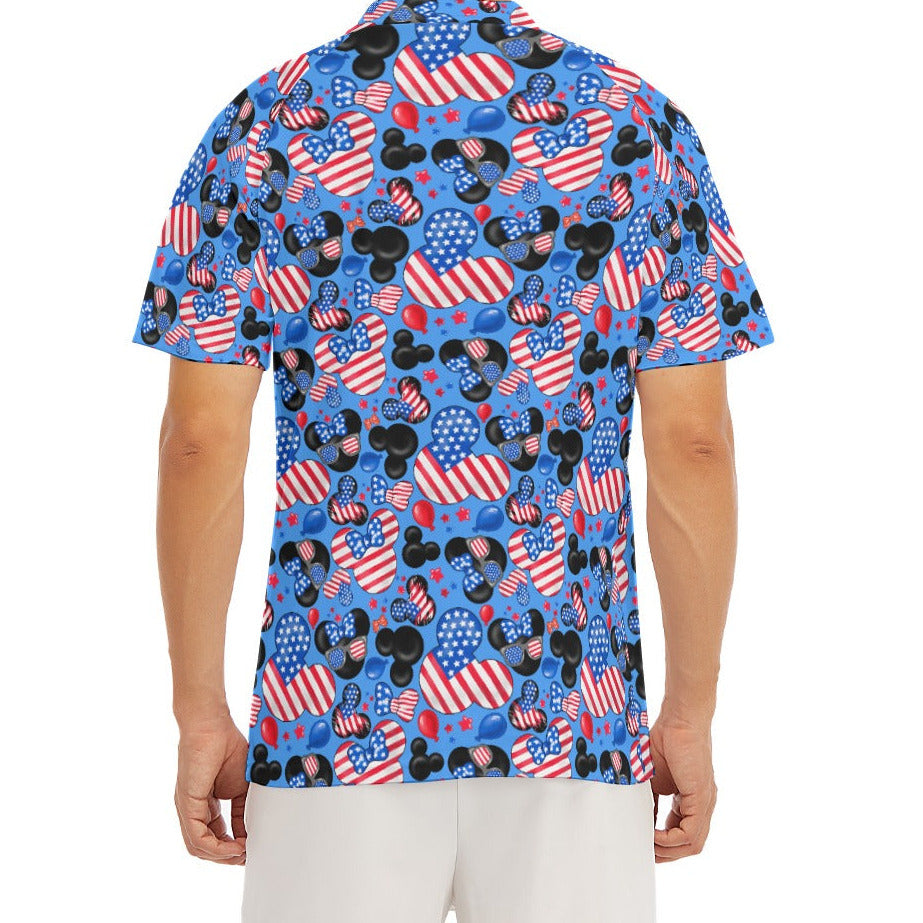 Mouse Fourth of July Celebration - Men's Polo Shirt