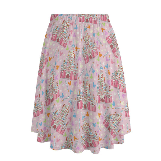 25th Birthday Cake Castle - Women's Pocket Midi Skirt