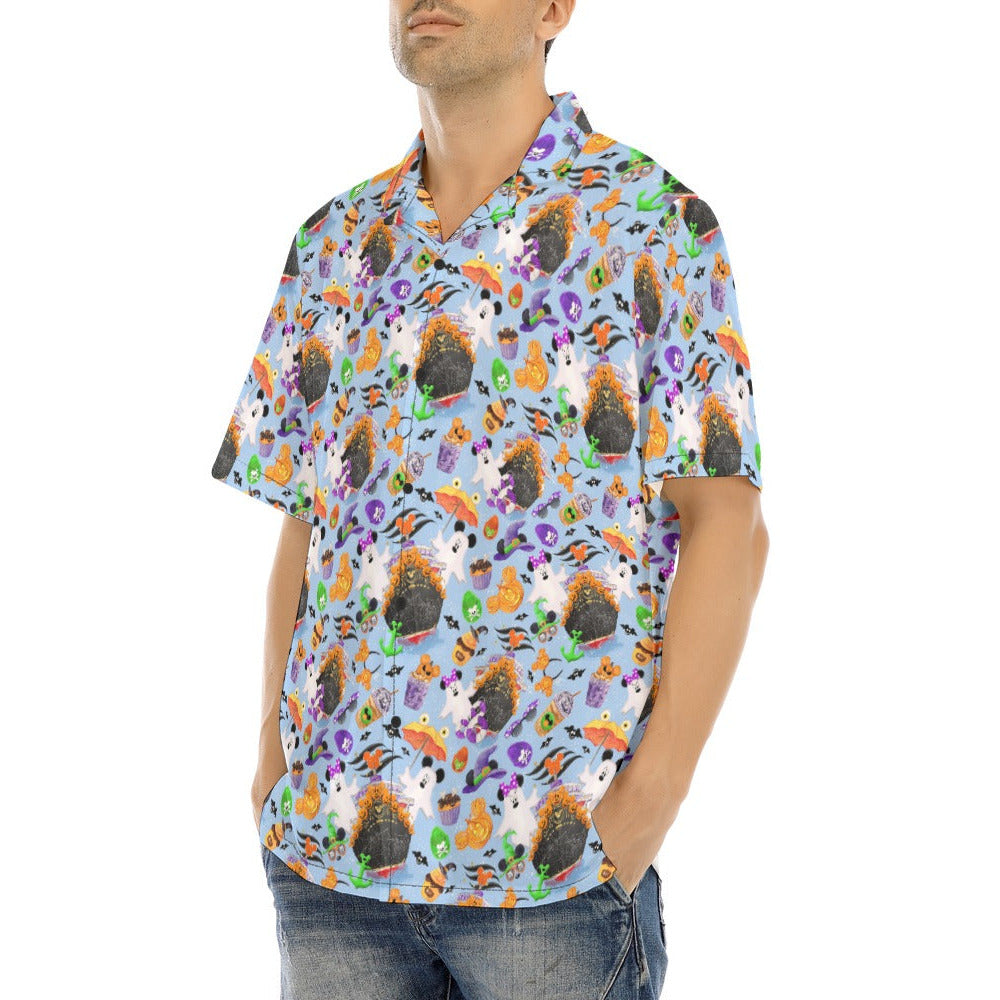 Halloween On The High Seas - Men's Hawaiian Button Up Shirt