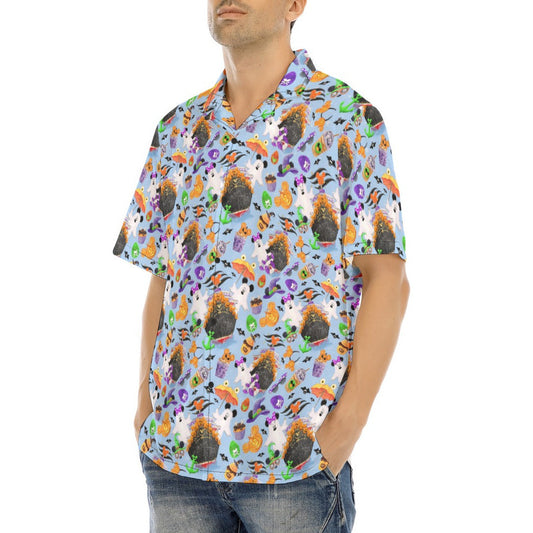 Halloween On The High Seas - Men's Hawaiian Button Up Shirt