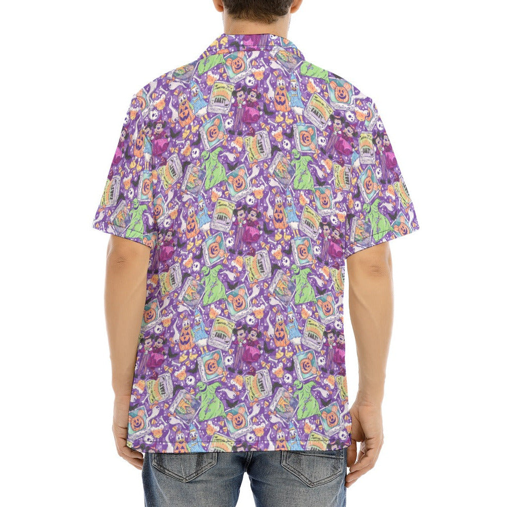 Not So Scary Halloween Party - Men's Hawaiian Button Up Shirt