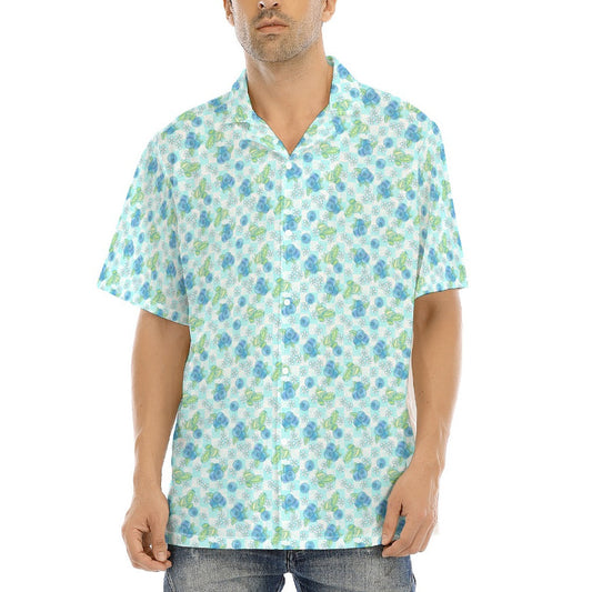 Summer Fruits - Blueberry - Men's Hawaiian Button Up Shirt