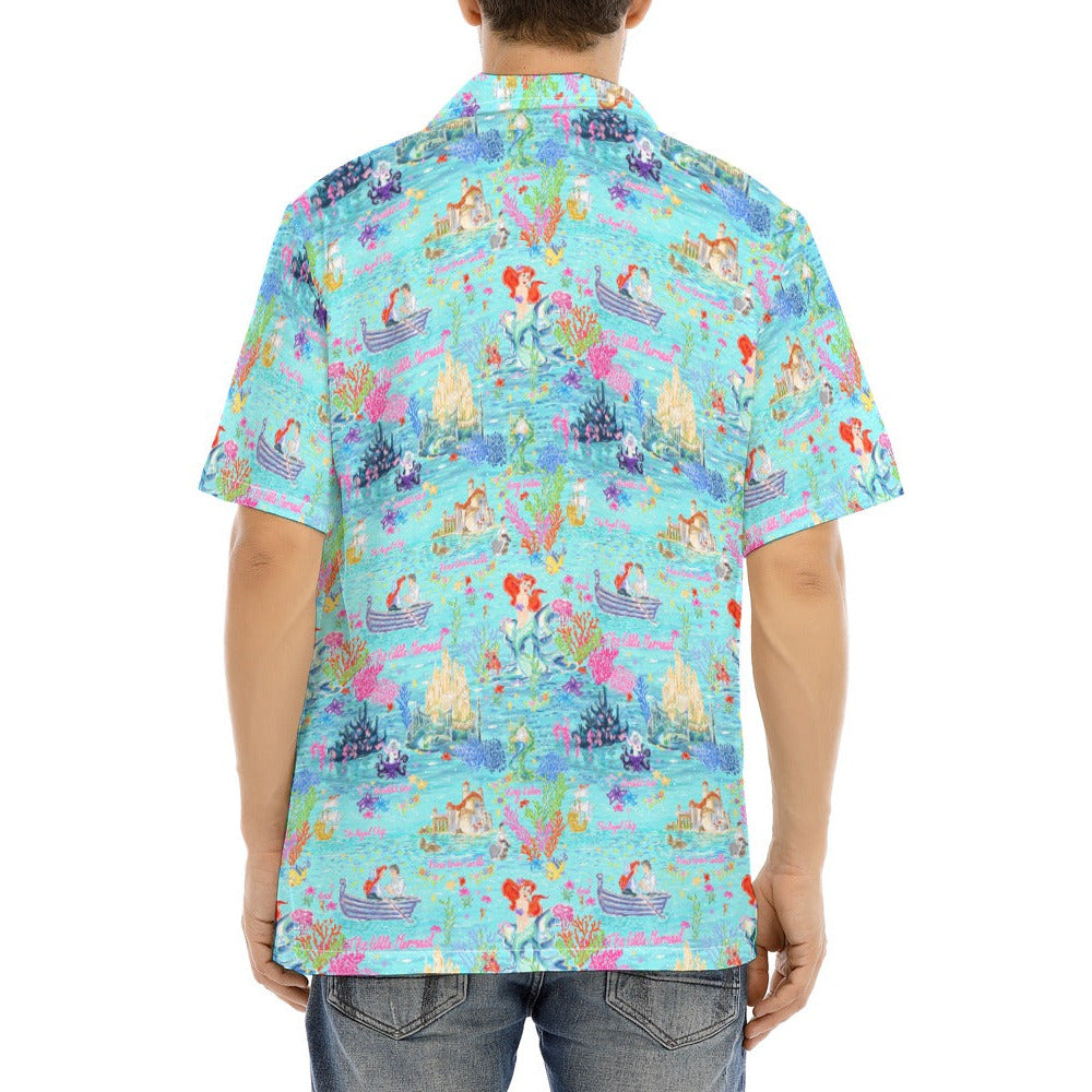 Ocean Wonderland Dreams - Men's Hawaiian Button Up Shirt