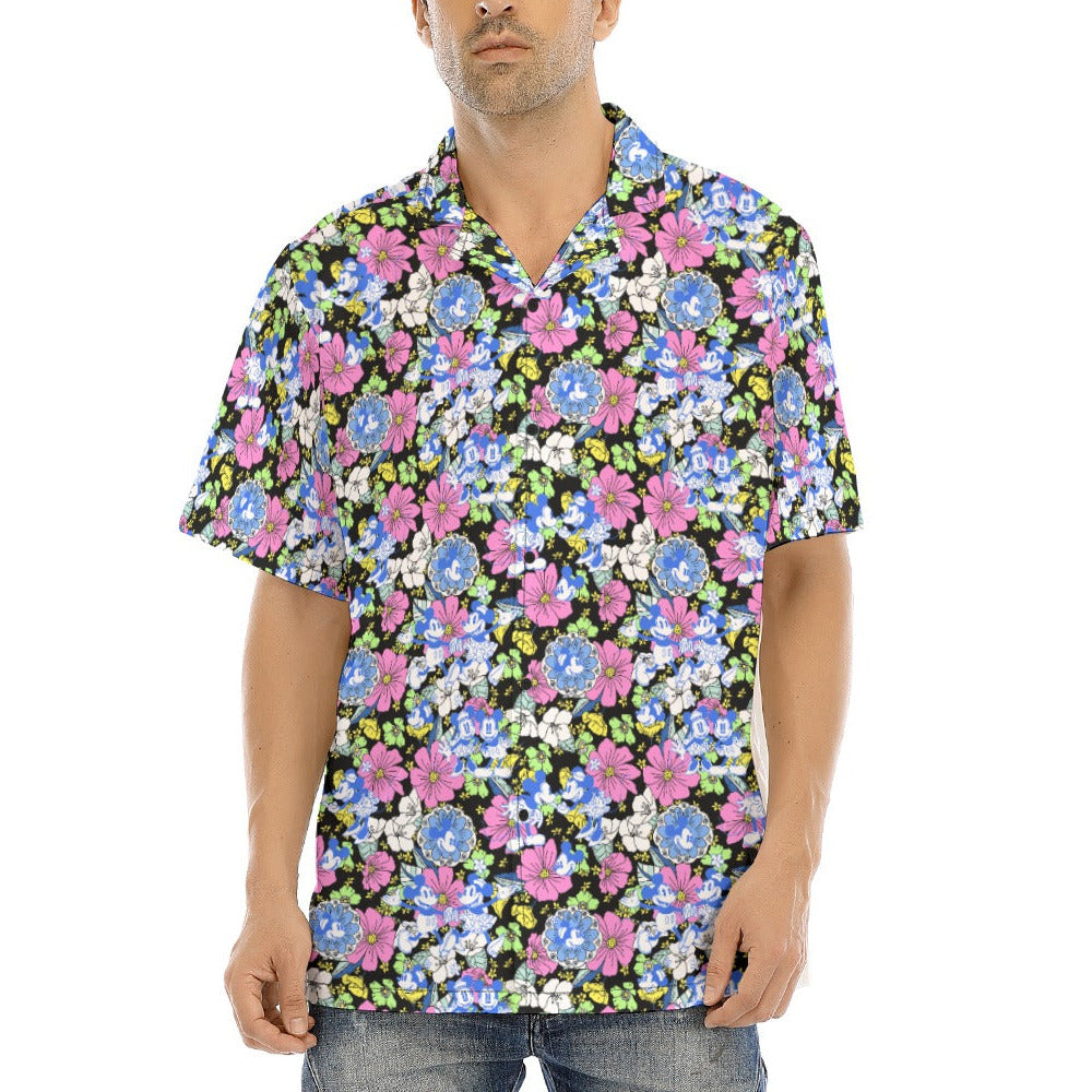 Garden Whimsy - Vintage Mouse Romance - Men's Hawaiian Button Up Shirt