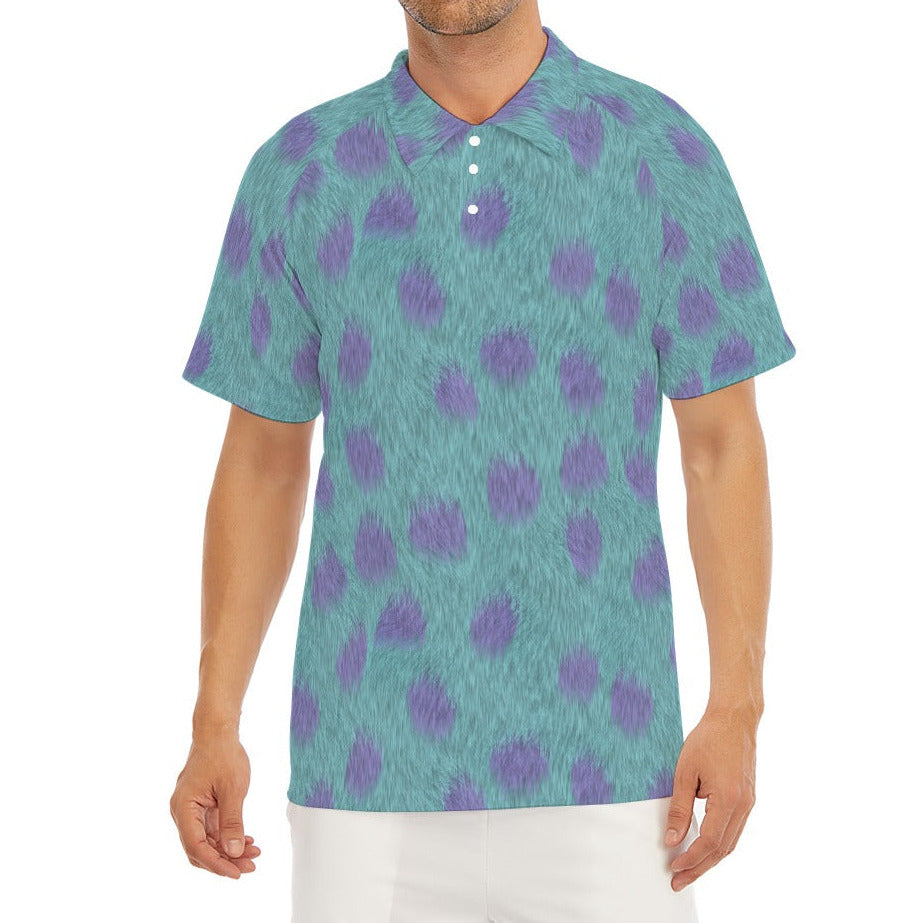 Turquoise Monster Spots - Men's Polo Shirt