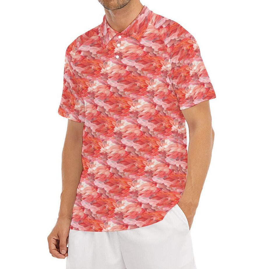 Animal Print - Flamingo - Men's Polo Shirt
