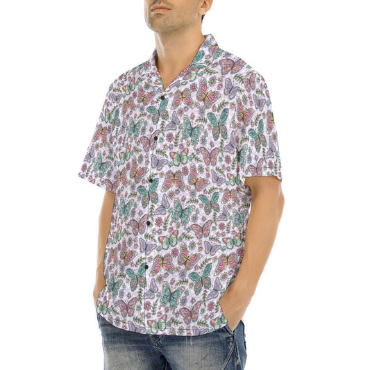 Butterfly Magic - Men's Hawaiian Button Up Shirt