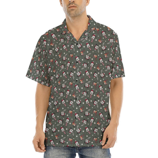 Vintage Holiday Friends - Men's Hawaiian Button Up Shirt