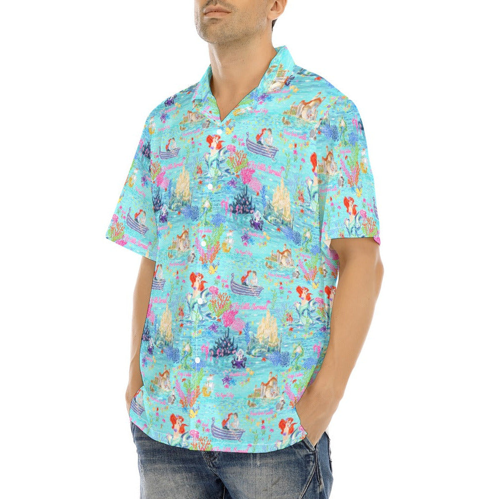 Ocean Wonderland Dreams - Men's Hawaiian Button Up Shirt