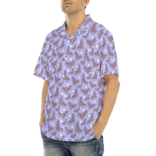 Blooming Bats - Men's Hawaiian Button Up Shirt