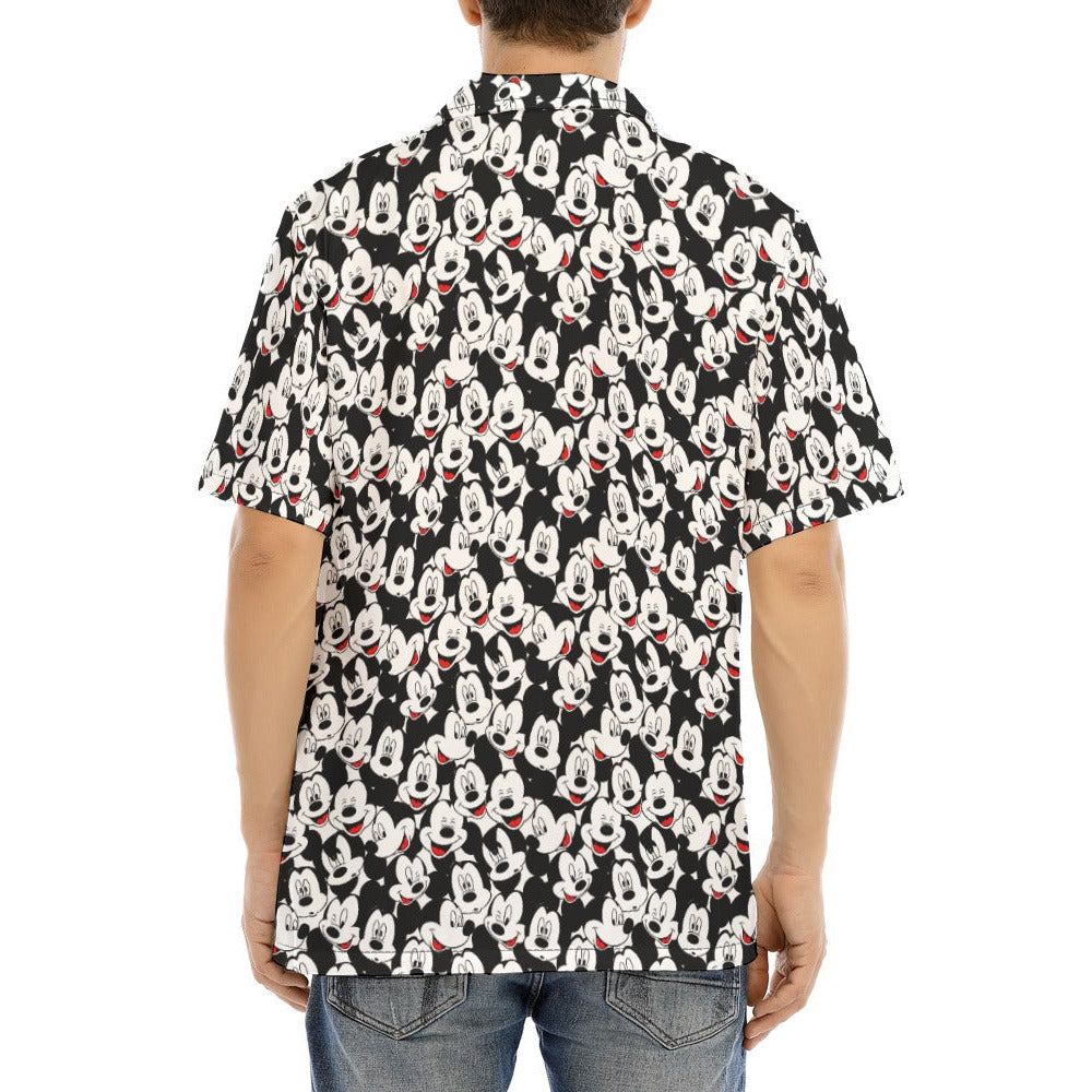 Many Faces of Classic Mouse - Men's Hawaiian Button Up Shirt