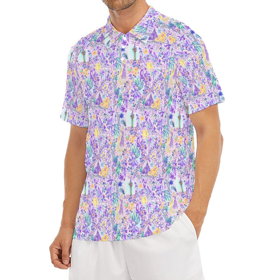 Bright Tropical Princess - Tower Light Festival - Men's Polo Shirt