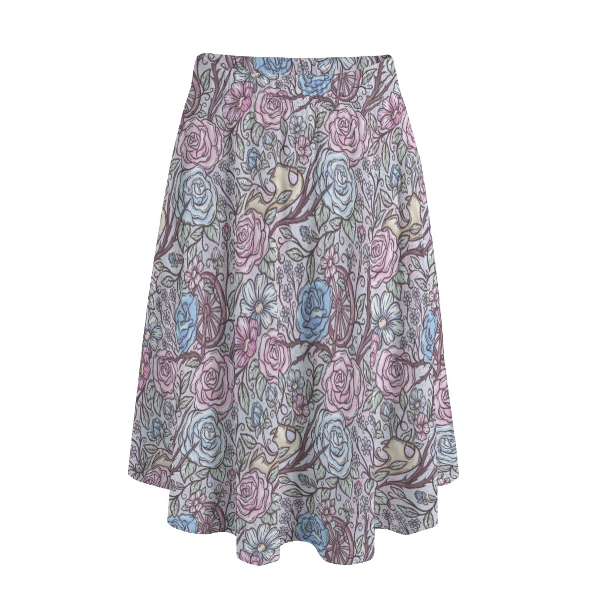 Fairytale Florals – Sleeping Enchantment - Women's Pocket Midi Skirt