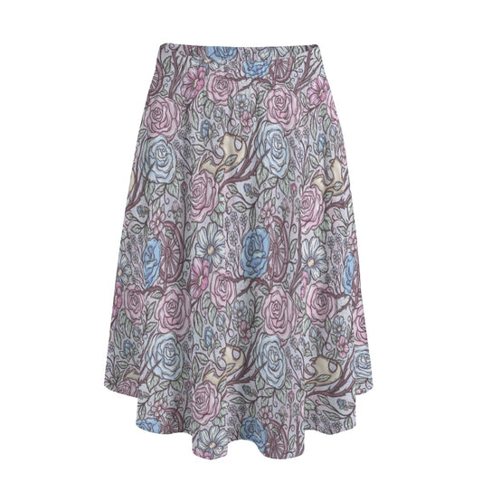 Fairytale Florals – Sleeping Enchantment - Women's Pocket Midi Skirt