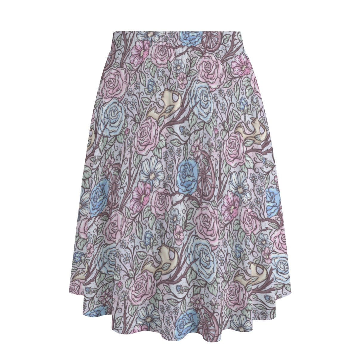 Fairytale Florals – Sleeping Enchantment - Women's Pocket Midi Skirt