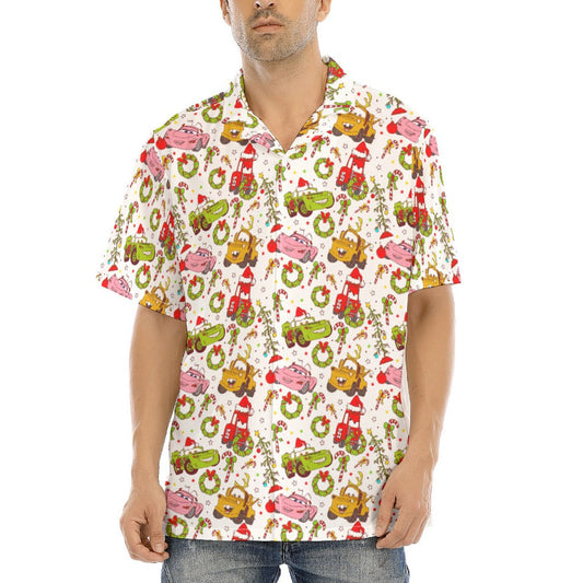 Holiday Race Day - Men's Hawaiian Button Up Shirt