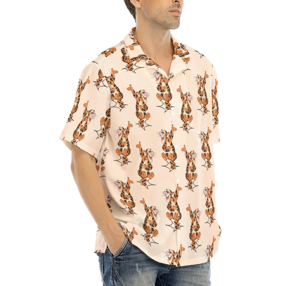 Sketched Bouncing Buddy - Men's Hawaiian Button Up Shirt