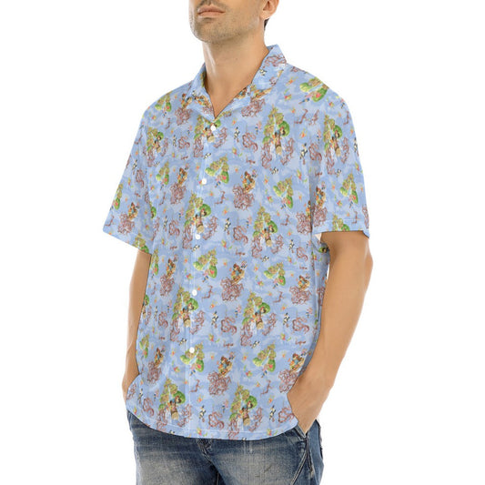 Briar Patch Splash - Men's Hawaiian Button Up Shirt