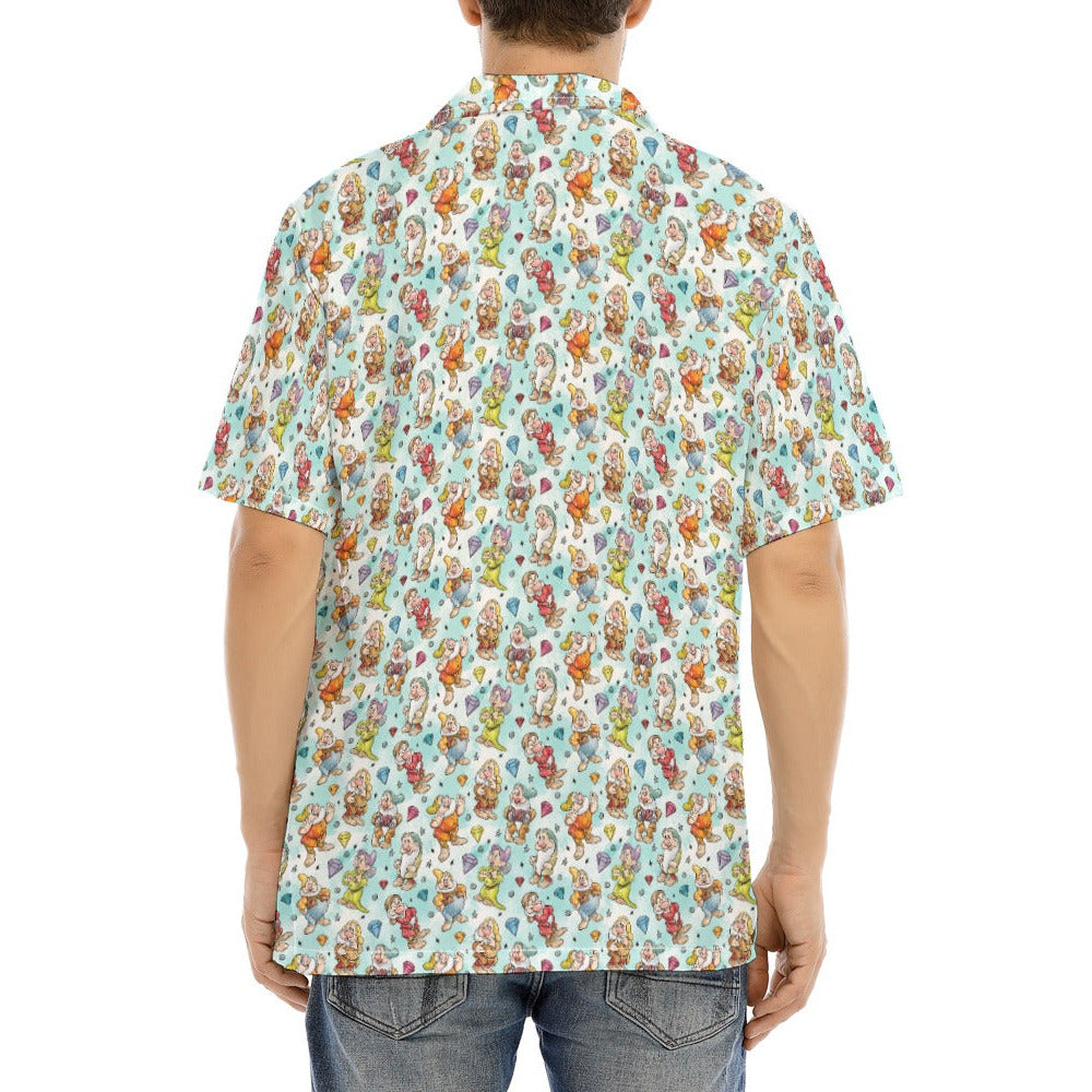 Seven Helpers Sketch - Men's Hawaiian Button Up Shirt