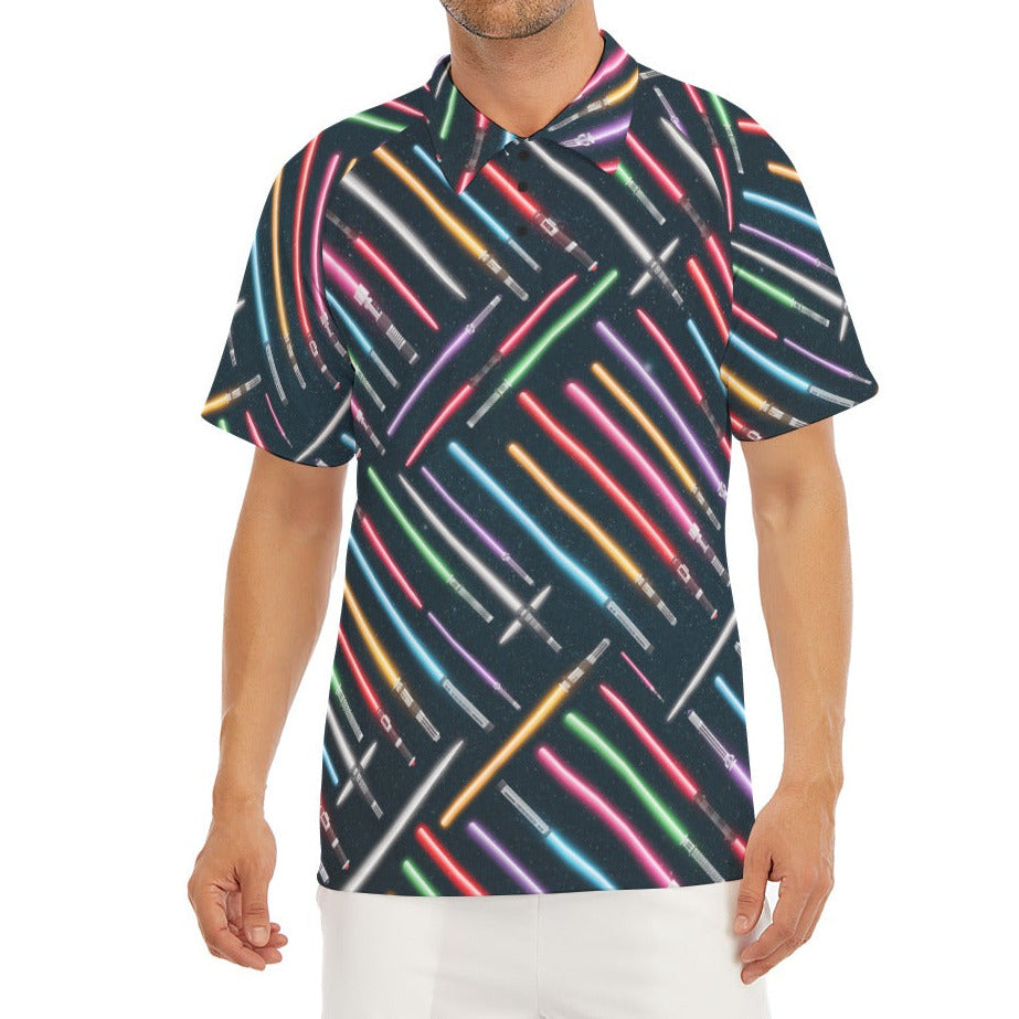 Vibrant Galaxy Sabers - Men's Polo Shirt