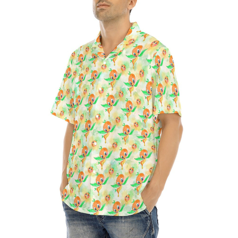 Sunny Citrus Thoughts - Men's Hawaiian Button Up Shirt