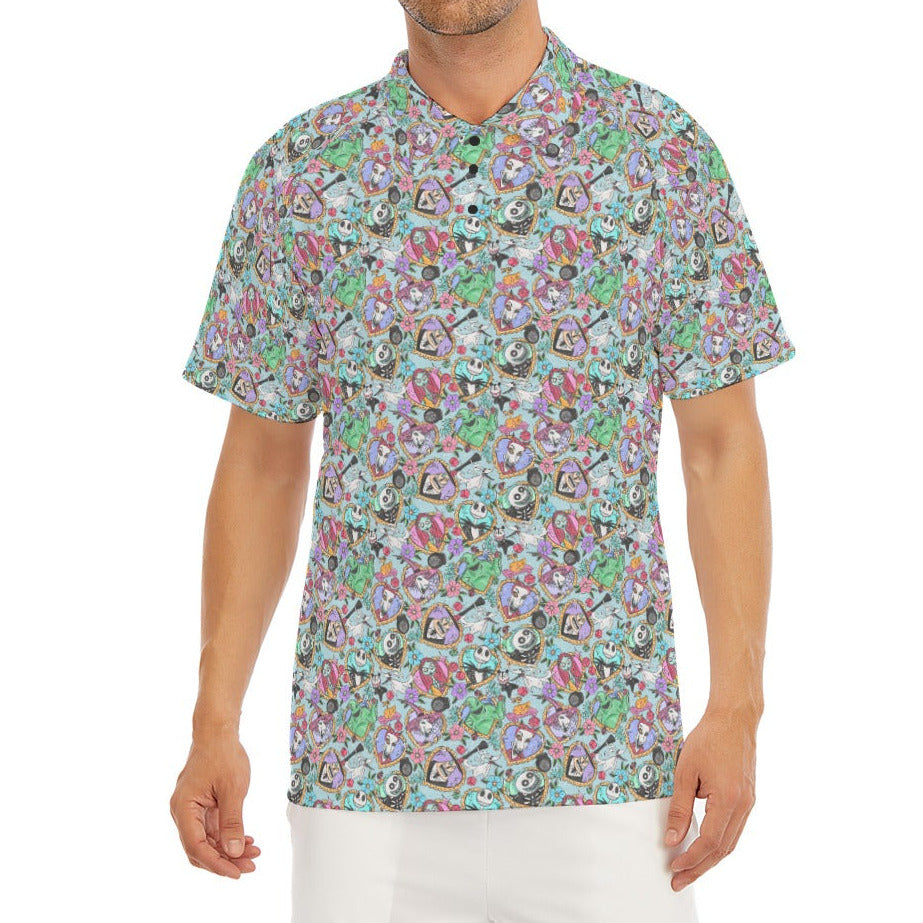 Tattoo Hearts Spooky Crew - Men's Polo Shirt