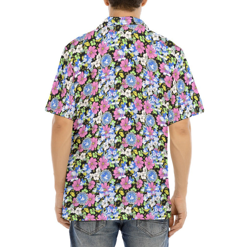 Garden Whimsy - Vintage Mouse Romance - Men's Hawaiian Button Up Shirt