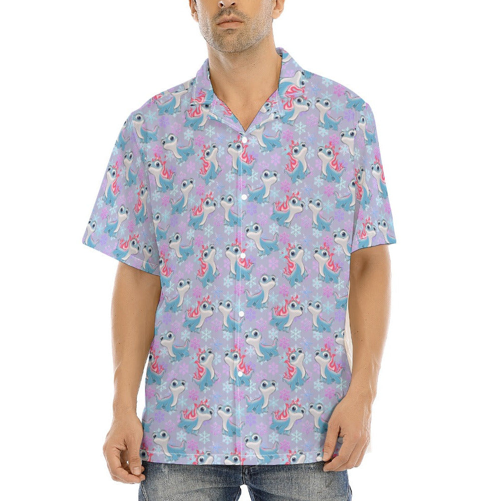 Bruni the Fire Spirit - Men's Hawaiian Button Up Shirt